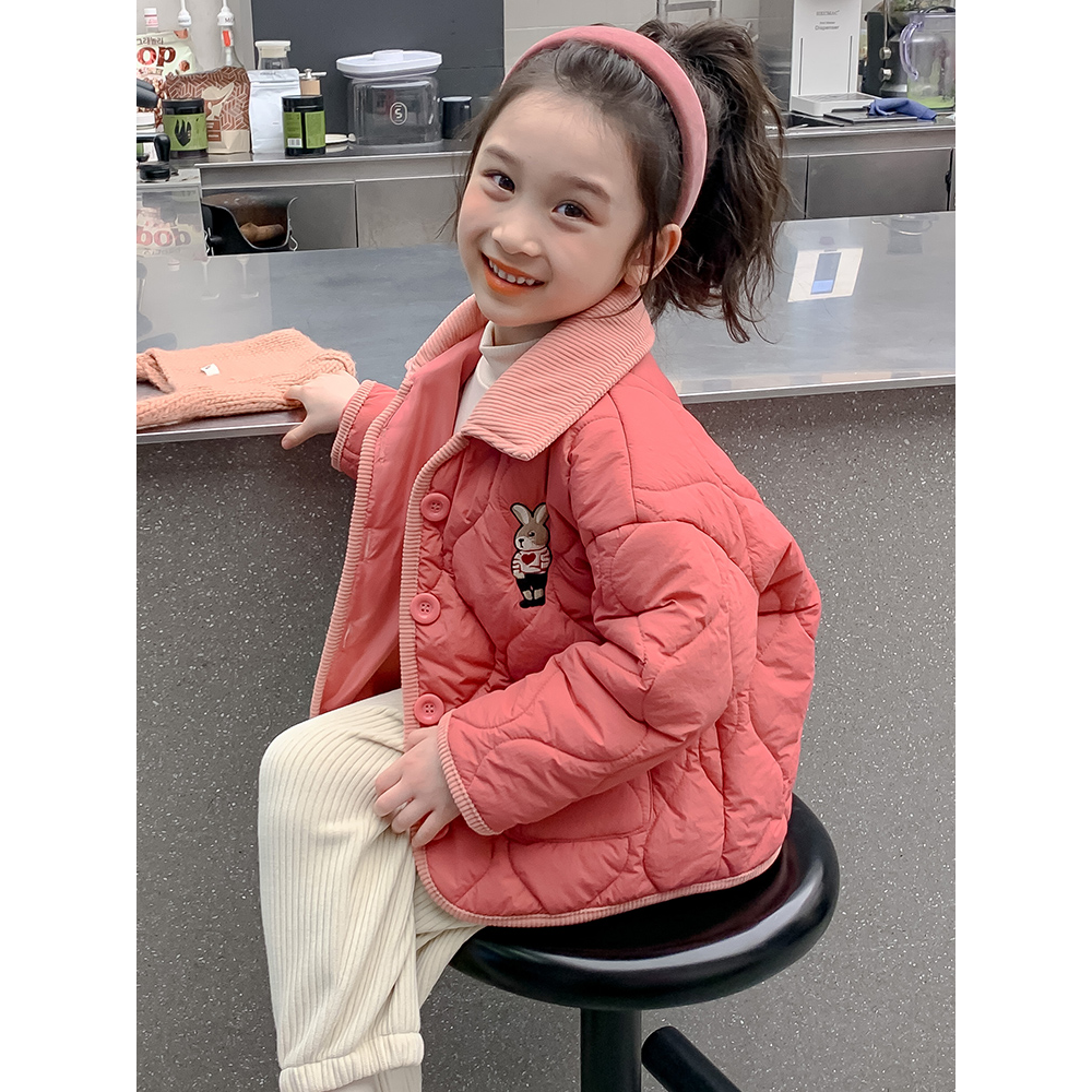 巴拉巴拉女童夹棉外套秋冬款2023新款洋气棉衣女孩宝宝冬季儿童装
