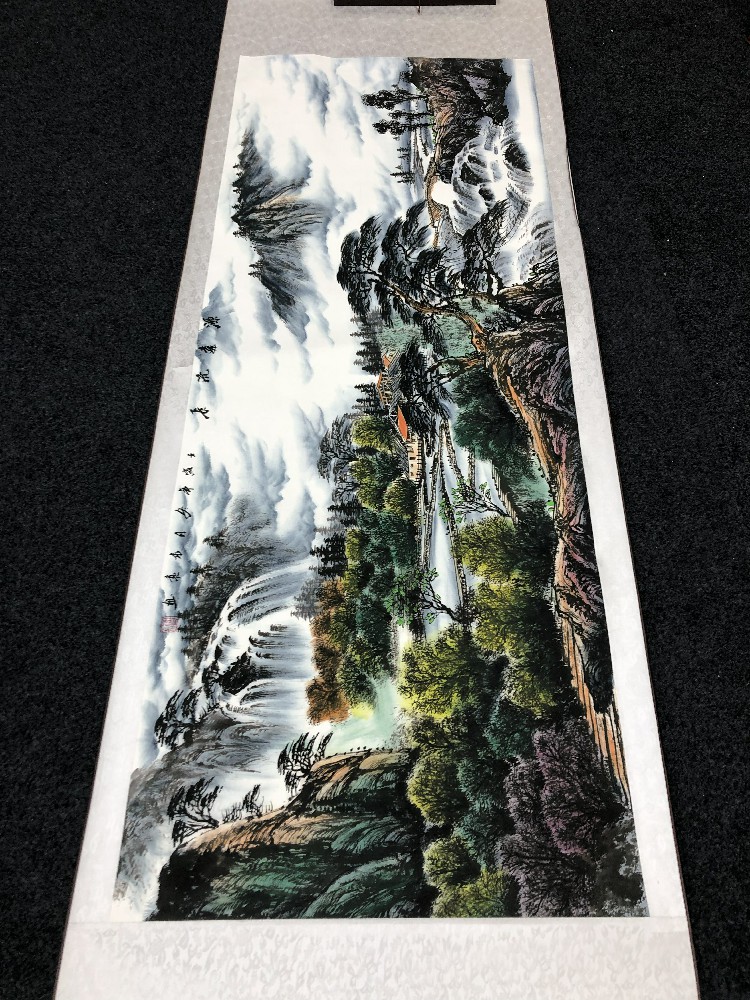 【闪购商品】源远流长- 横幅山水画办公室客厅风水画