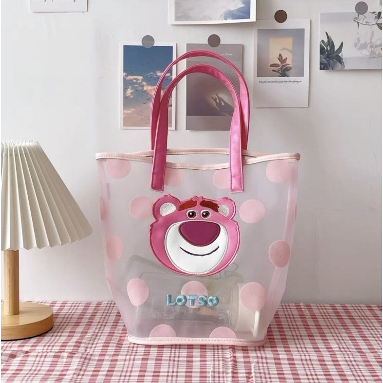 新款手提包洗漱包夏天游泳方便收纳浴巾大容量果冻包清新图案沙滩