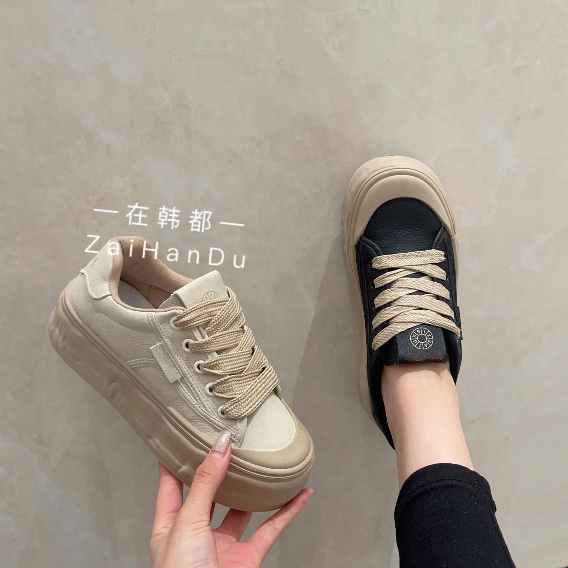 超好穿呀～复古厚底女鞋2023冬季新款加绒加厚休闲时尚百搭运动鞋
