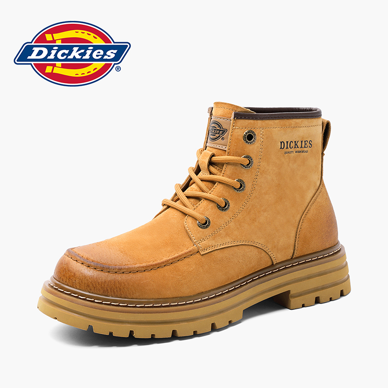 Dickies秋冬厚款男高帮真皮百搭透气工装马丁靴潮流爆款英伦鞋38