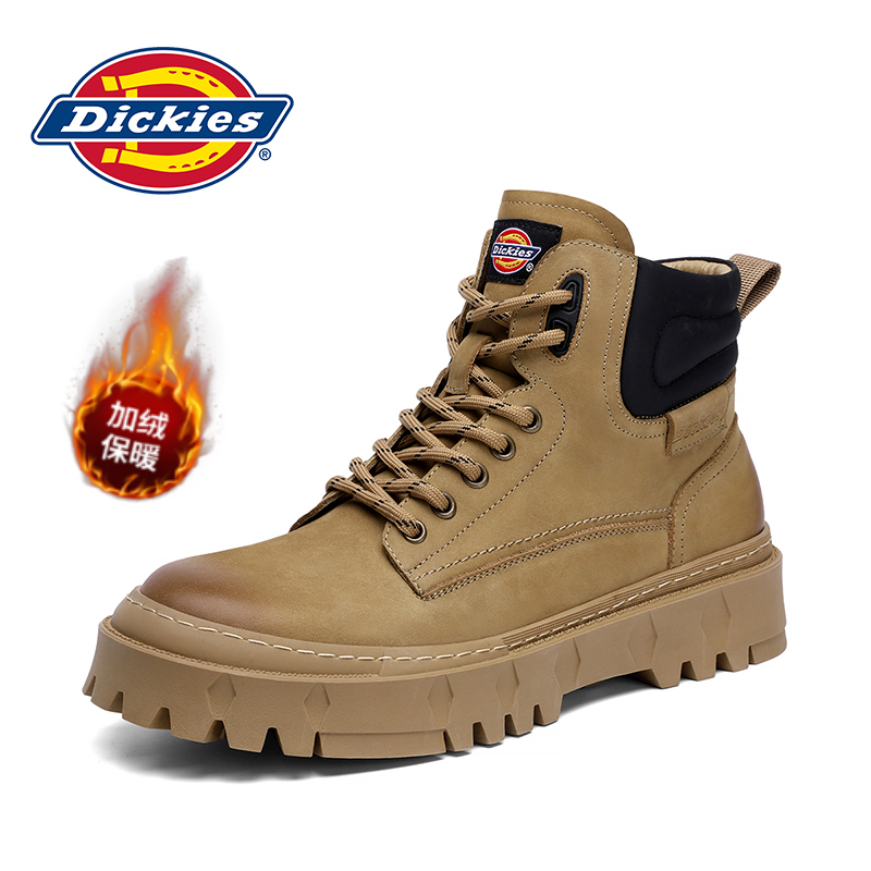 Dickies新款男高帮真皮牛皮百搭透气工装马丁靴潮流爆款英伦鞋82