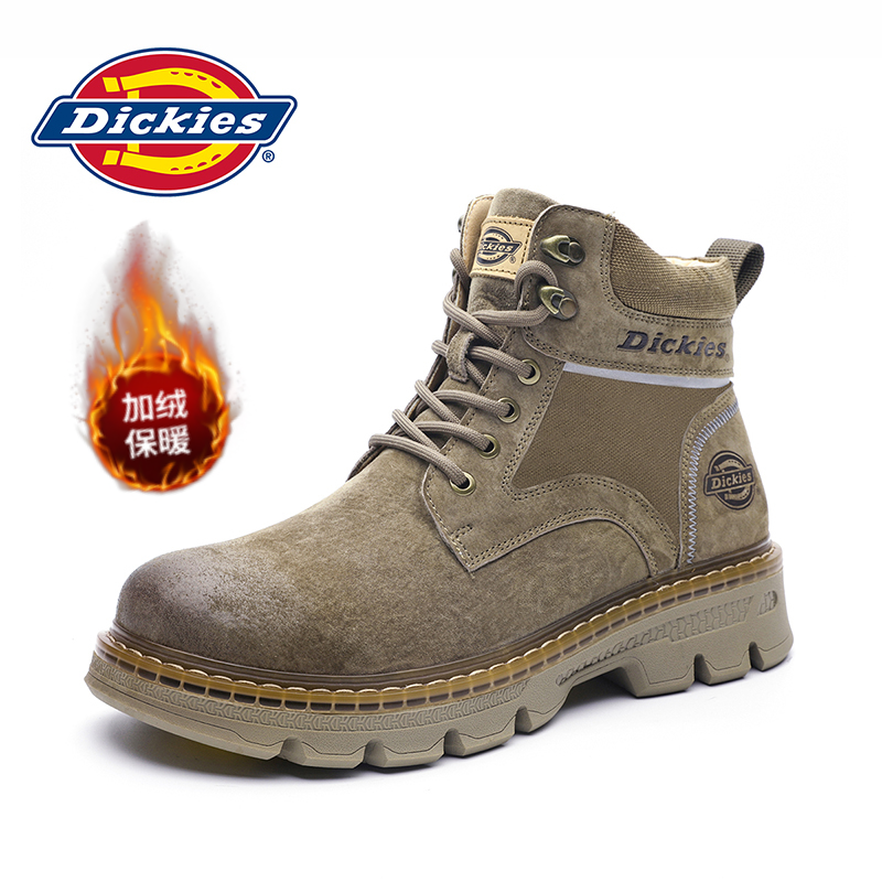 Dickies秋冬厚款男高帮真皮百搭透气工装马丁靴潮流爆款英伦鞋16