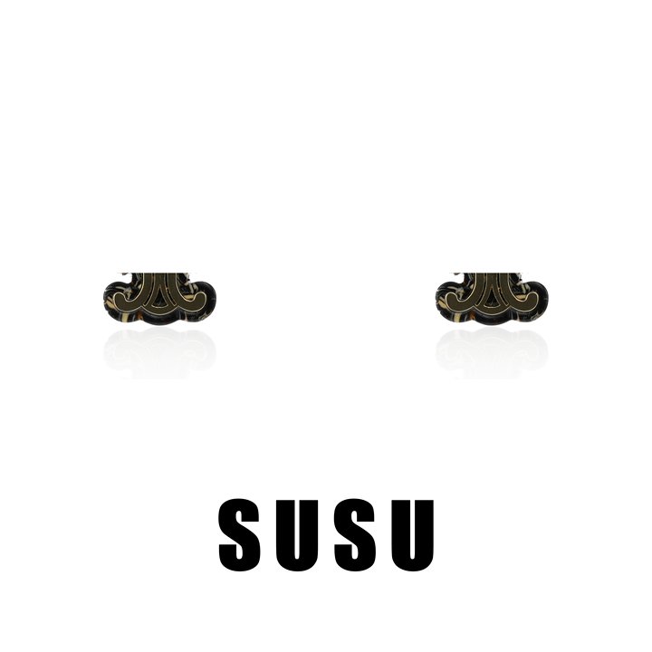 铜合金亚克力耳饰 百搭轻奢简约小众个性耳环F1103