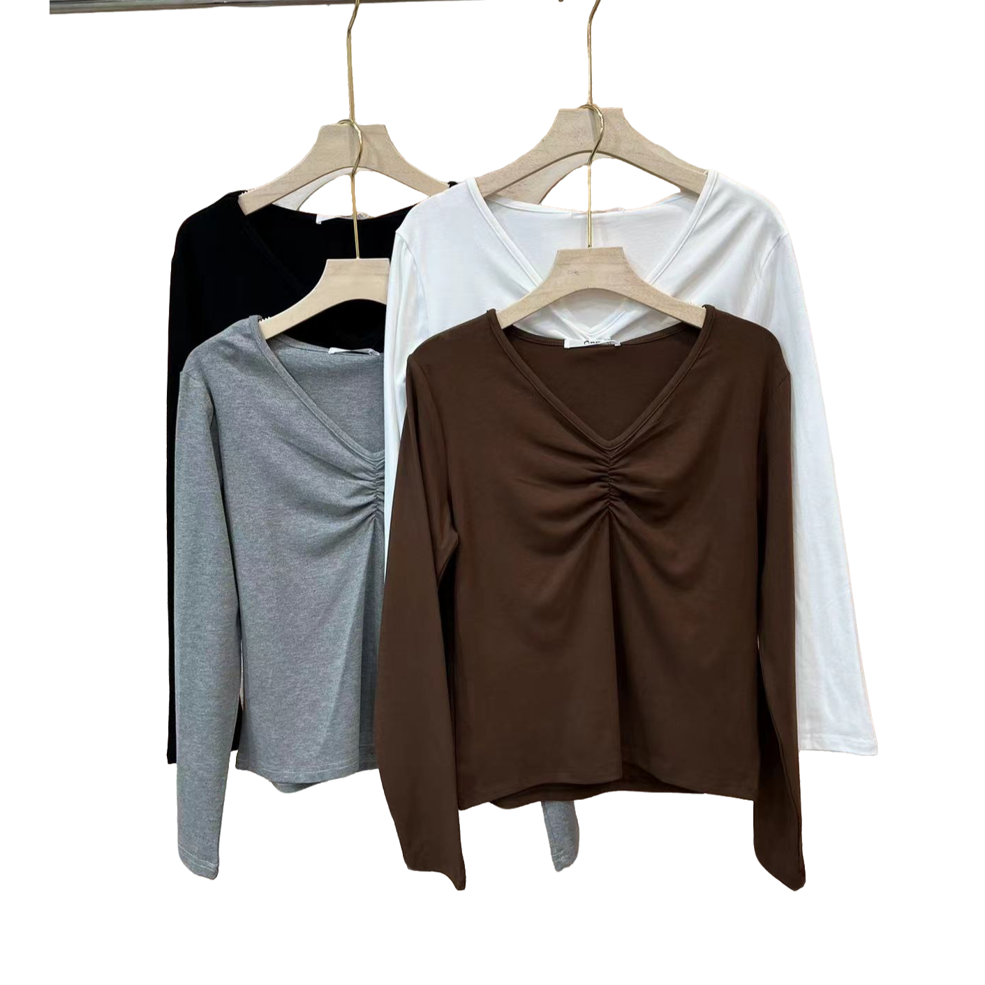 编号501-600简约百搭纯色宽松时尚显瘦上衣