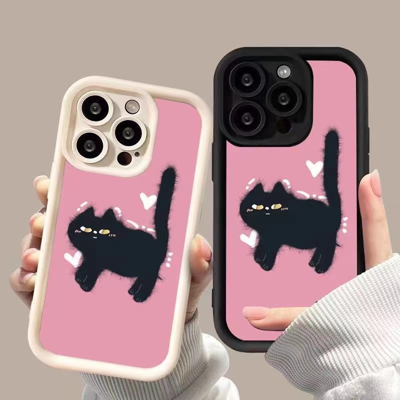 网红爆款天眼猫咪手机壳适用苹果华为荣耀小米OPPOVIVO