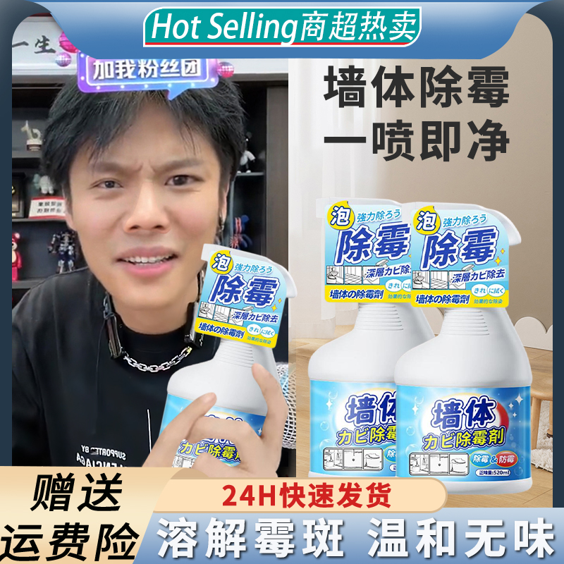 墙体除霉喷雾剂墙面去霉去污渍清洁剂家用墙体卫生间防发霉神器款