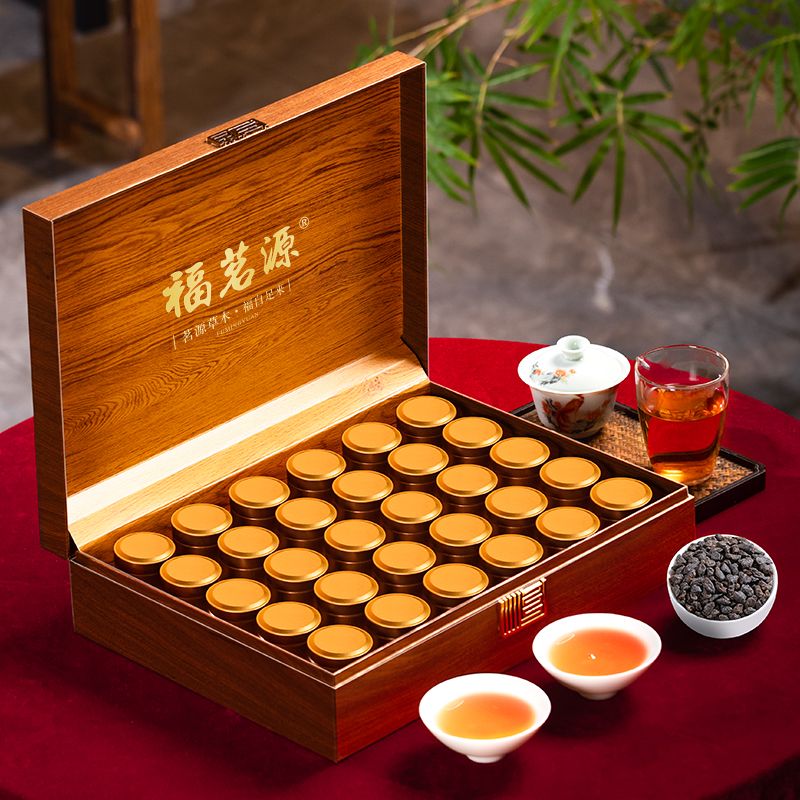 福茗源茶叶 碎银子茶化石1000g糯米香十年陈香普洱熟茶年货礼盒装