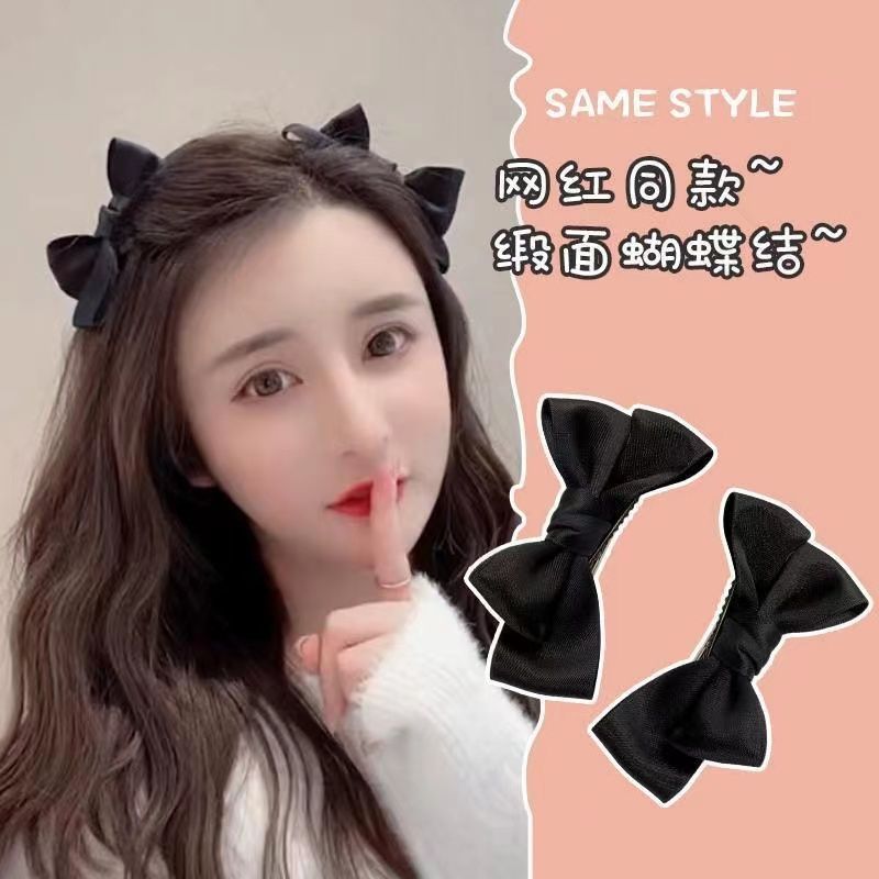 日系立体蝴蝶结发夹甜美同款发饰网红兔耳朵发卡顶夹