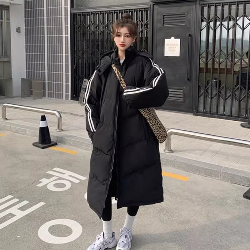 2023年新款冬季棉衣女中长款韩版宽松面包服休闲棉袄加厚棉服外套