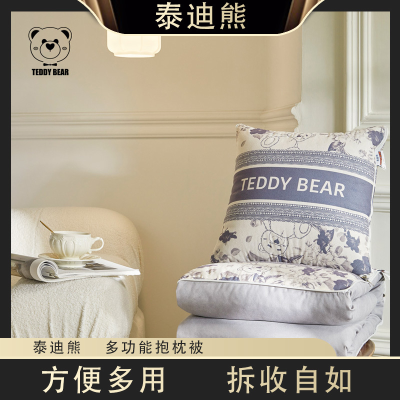 TeddyBear/泰迪熊【粉丝福利xh】多功能抱枕车载抱枕被子二合一