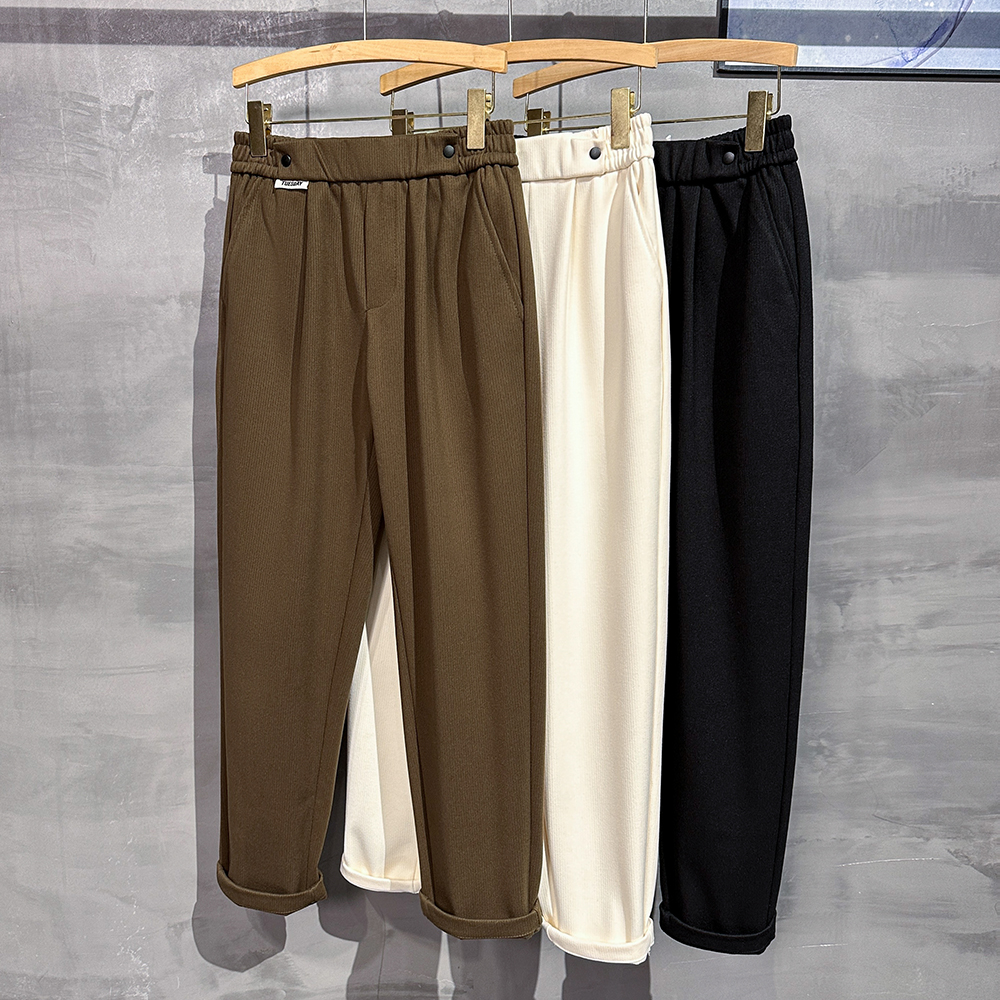 苗苗专属【Baldauren】呢料休闲裤为阔锥型裤宽松纯色西裤男秋冬裤