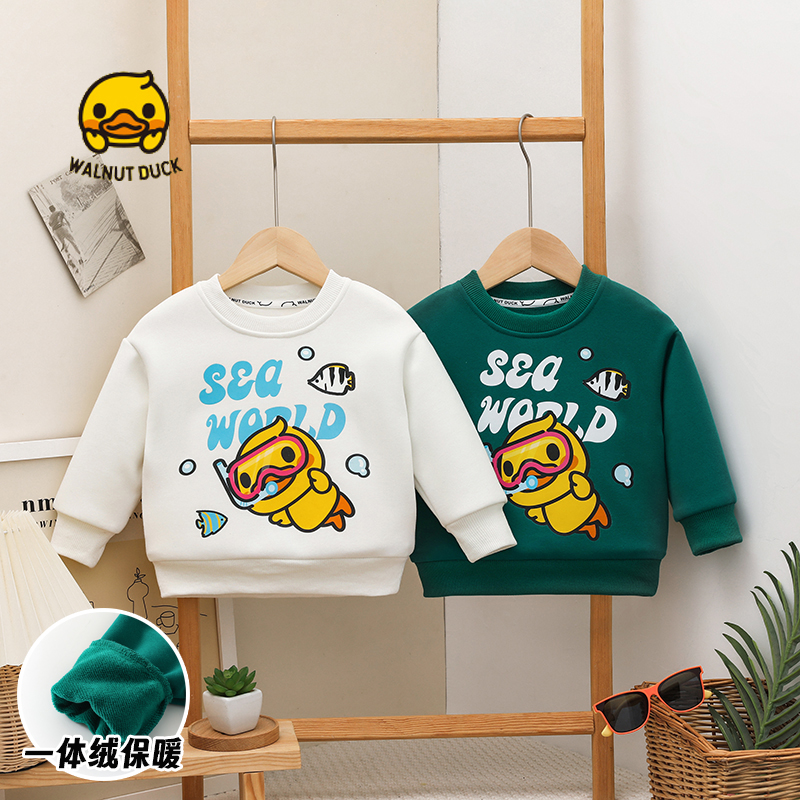 WALNUTDUCK2023冬季新款深海潜水鸭加绒卫衣5338