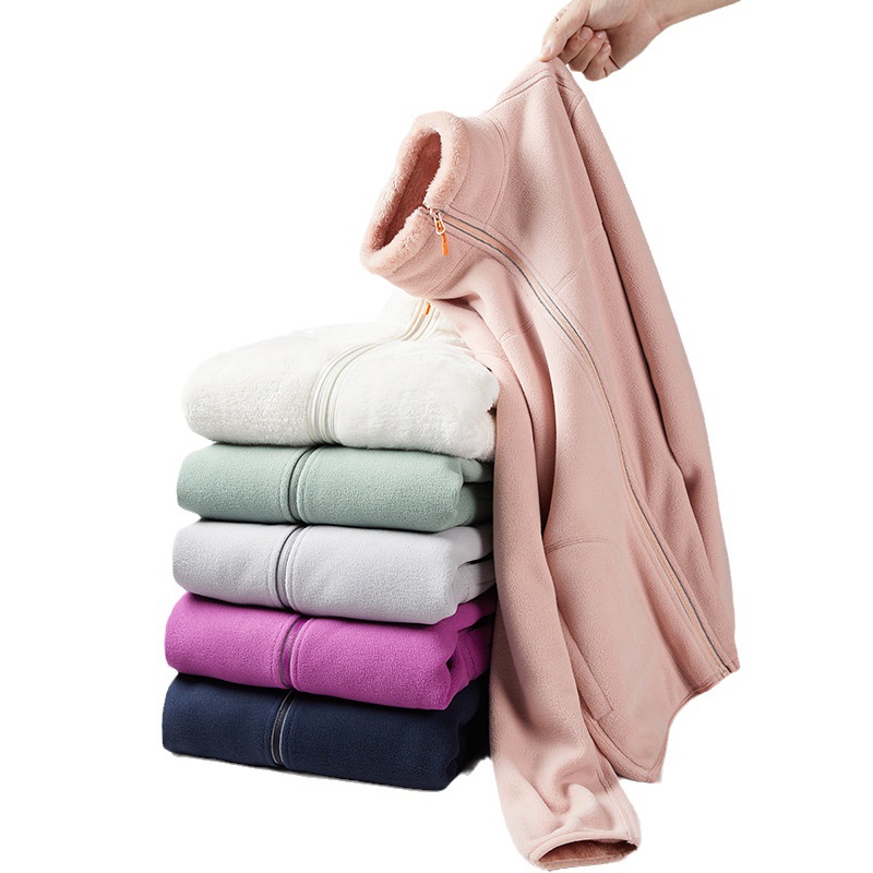 抓绒衣男摇粒绒外套大码户外秋冬季休闲宽松珊瑚绒立领蓄热冬加绒