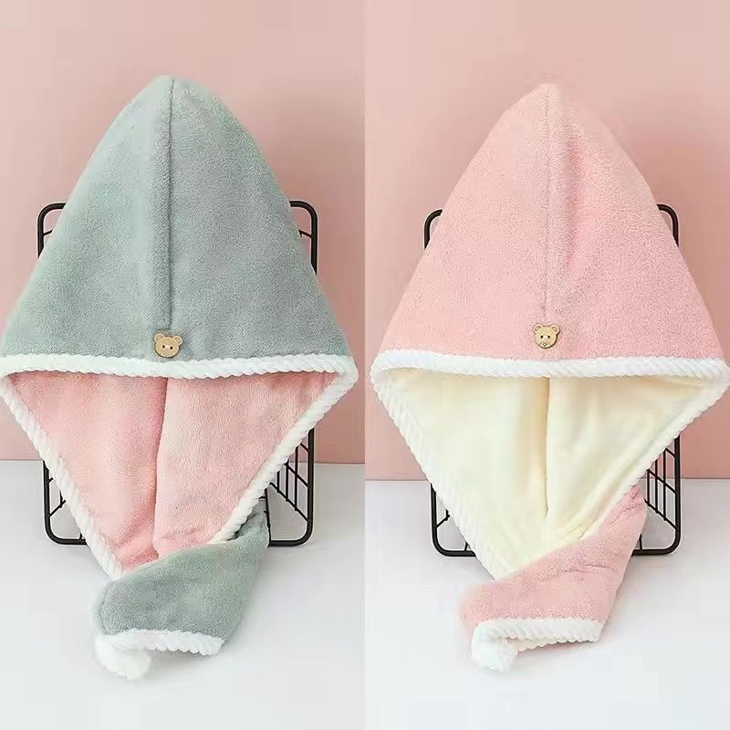 双层加厚干发帽速干吸水洗头帽子不掉毛包头巾干发帽加厚超厚柔软