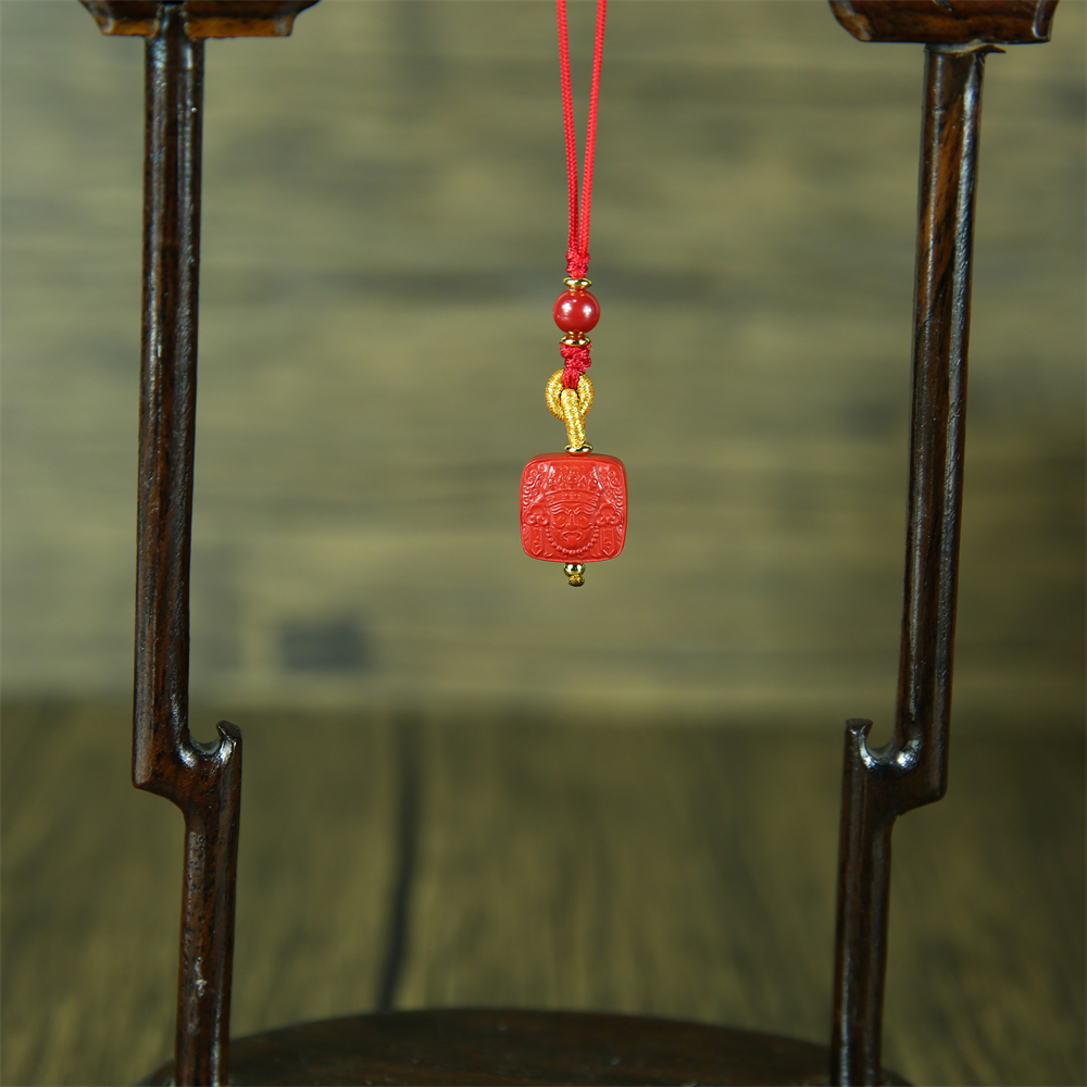 含辰砂工艺品【龙老板】朱砂扎基手机挂挂件D78o001004