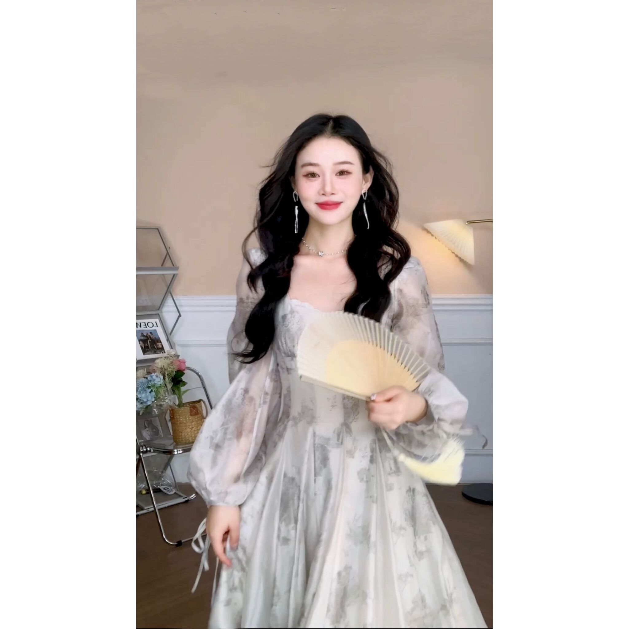 Lvyiyi丨新中式温婉设计感碎花显瘦气质连衣裙ZL36608