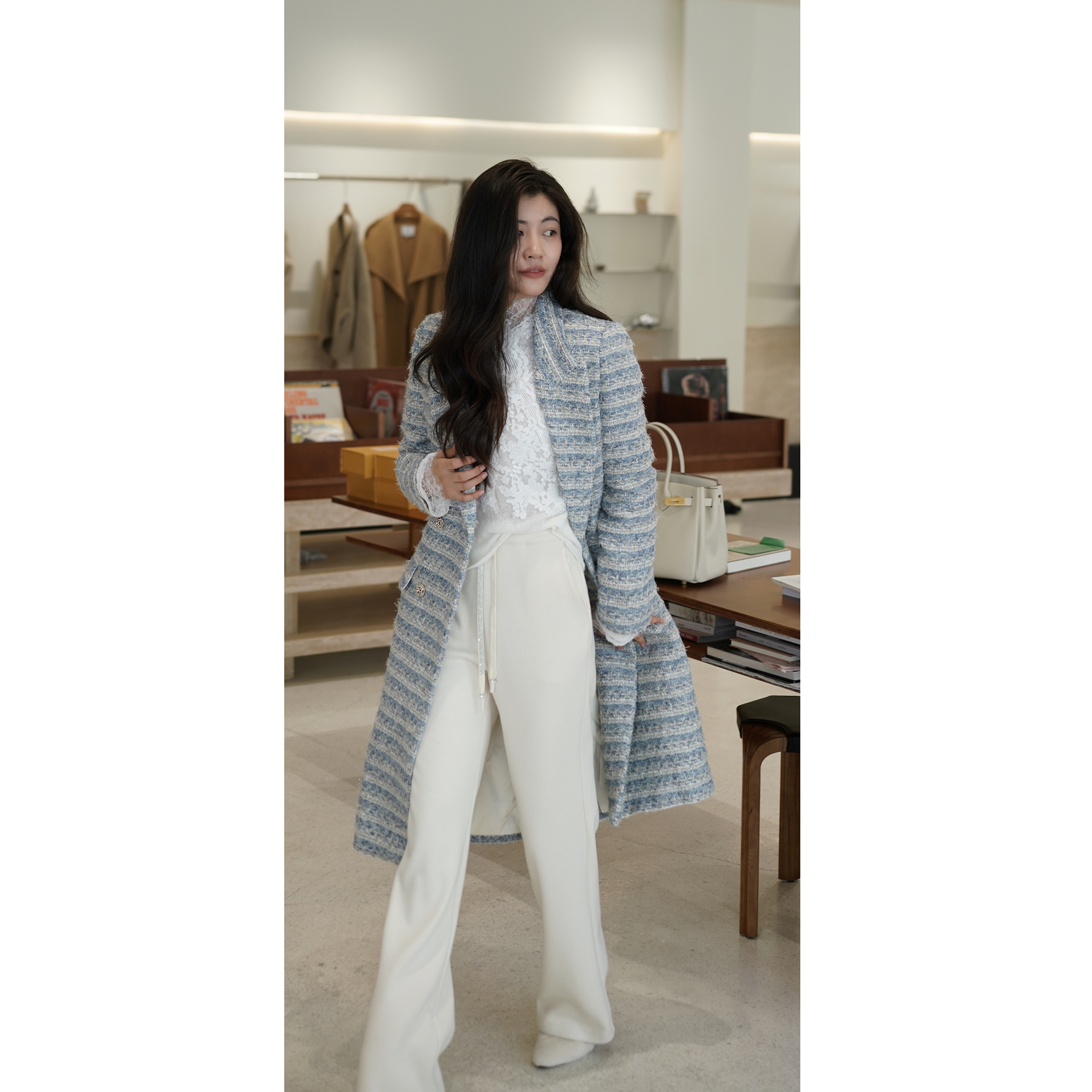 【N·COU】23秋冬新款【大艺术家】百搭中长款羽绒外套DY50807