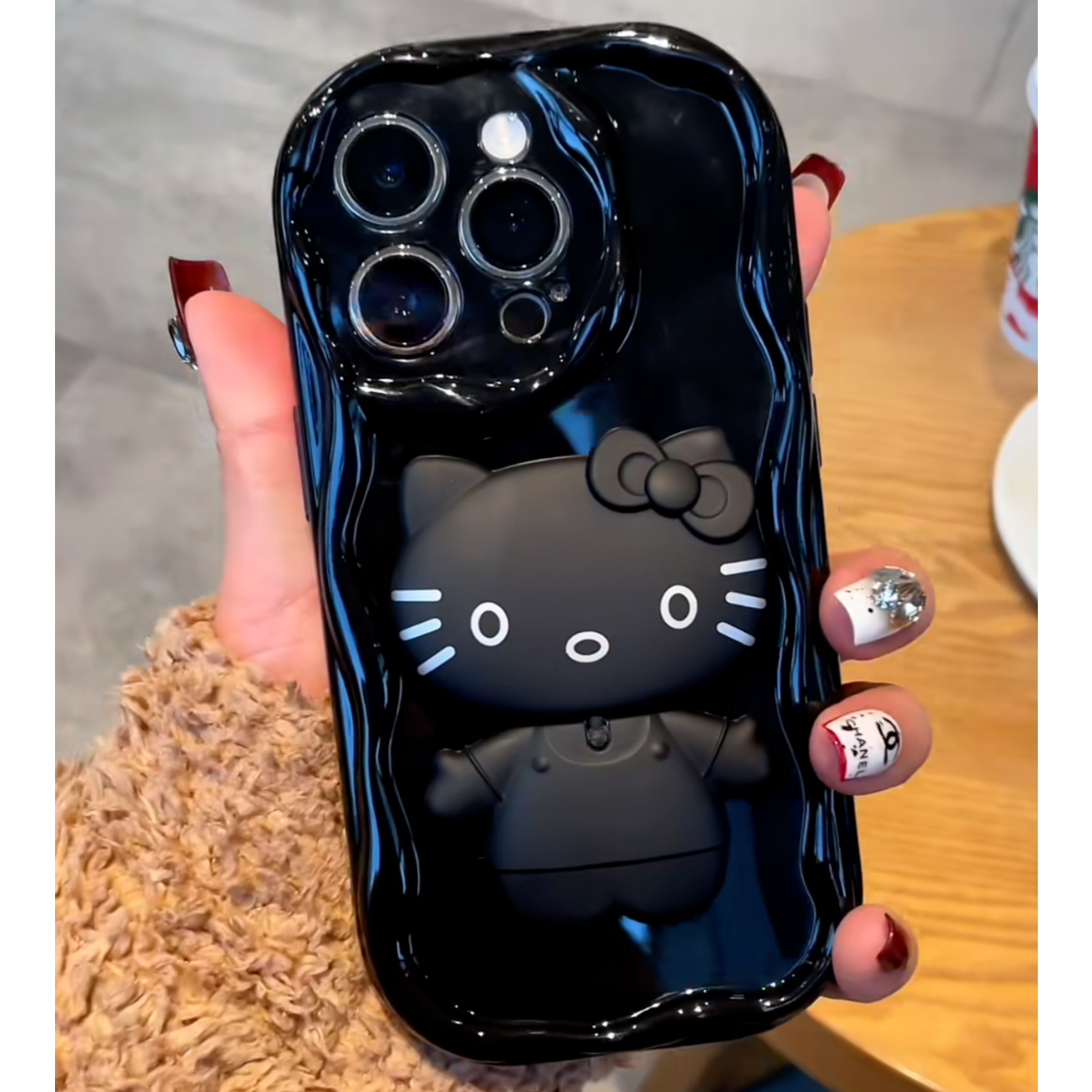 kt猫镜子支架苹果15手机壳（华为oppo小米vivo）iphone13/14pro软套
