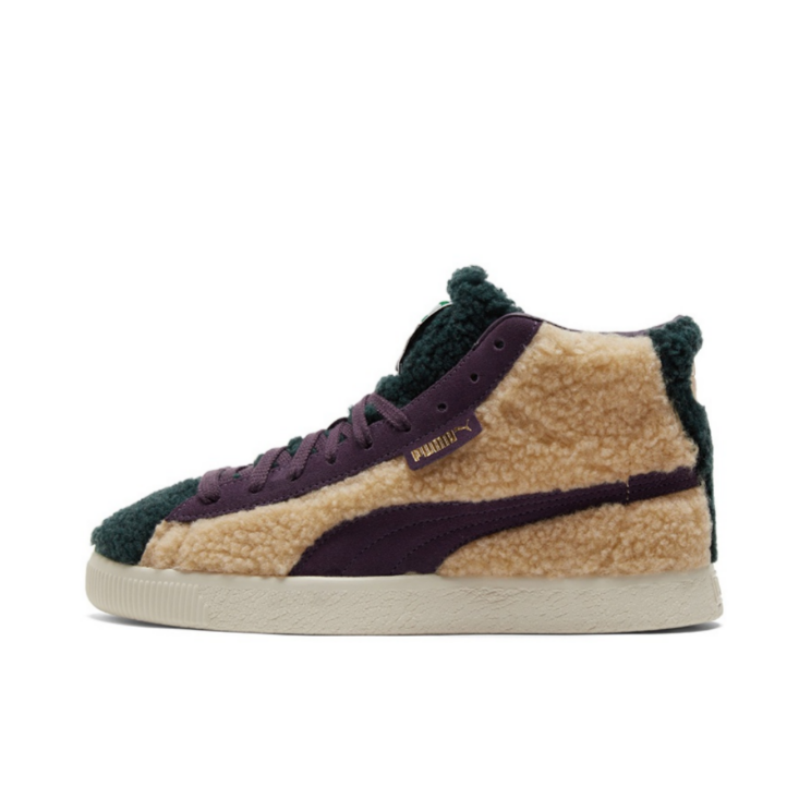 Puma/彪马Basket 中帮 板鞋 男女同款 棕绿381179-01