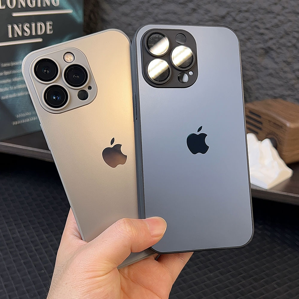 苹果15手机壳钛灰色iPhone14promax带镜头膜13磨砂12防摔11保护套
