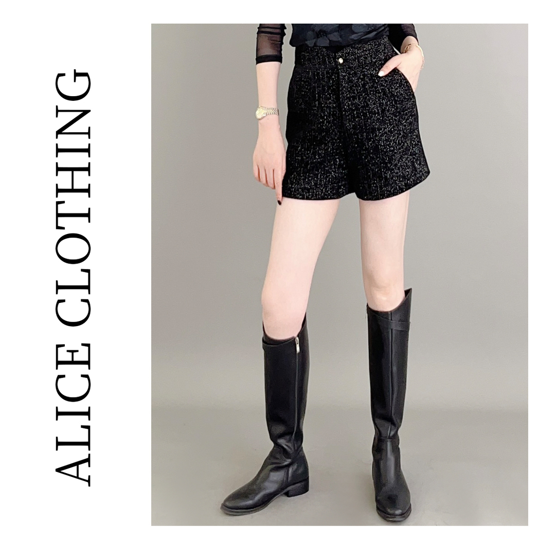 2 ALICE “雪花夜”短裤法式双口袋 时髦显瘦 S620593W