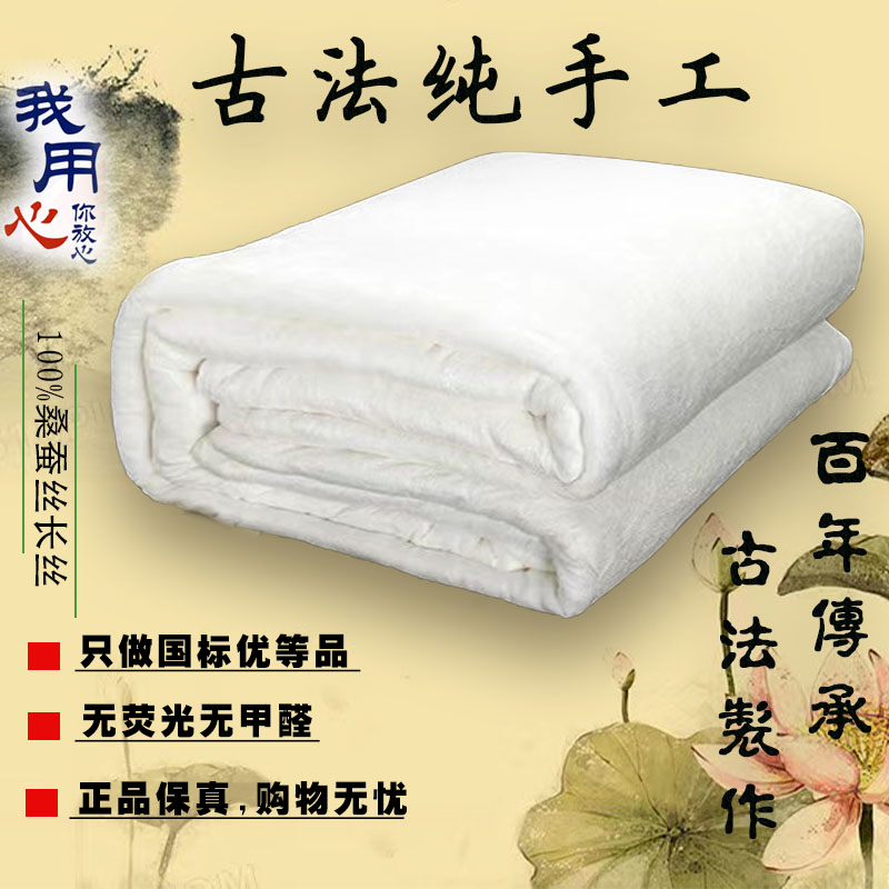 【反季清仓】高档纯手工蚕丝被夏凉被空调被冬被单人双人春秋被H