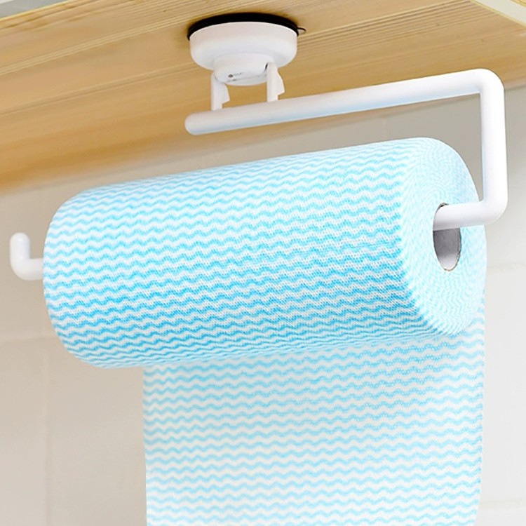 日本厨房纸巾架卷纸架挂架吸盘免打孔收纳架卫生纸挂钩浴室毛巾架