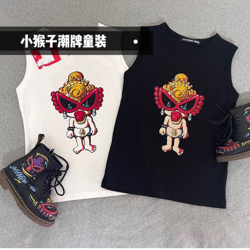 小猴子潮牌【帅气祖祖】卡通背心4058