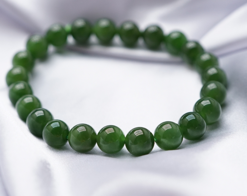 和田玉碧玉手串7.5+ ZXY010211