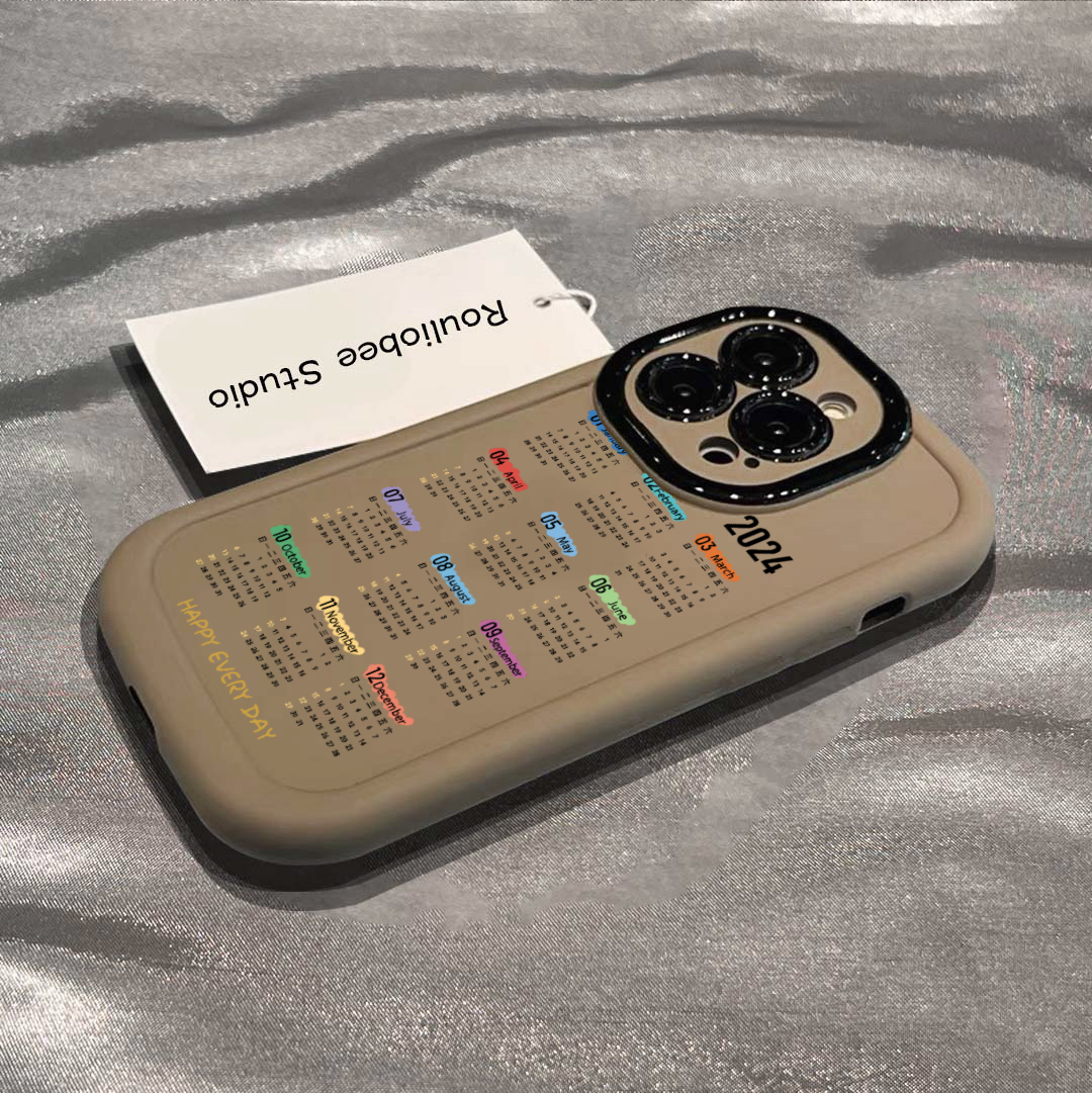 2024龙年日历适用iPhone15/14/13手机壳苹果小米vivo华为oppo可爱