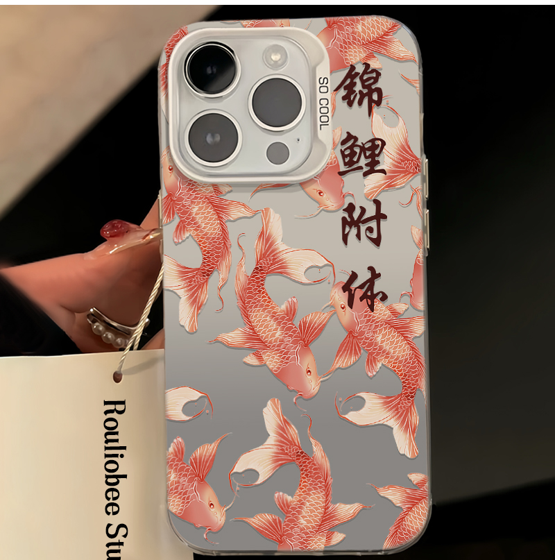 国风锦鲤附体适用iPhone15/14/13手机壳苹果小米vivo华为oppo个性