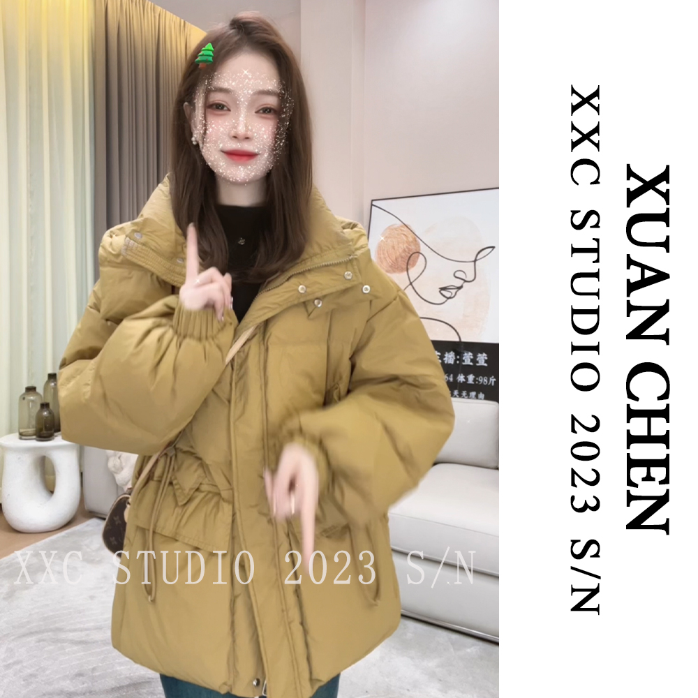 【凛冬至】冬季韩版连帽加厚保暖羽绒服抽绳收腰设计款面包服#2170