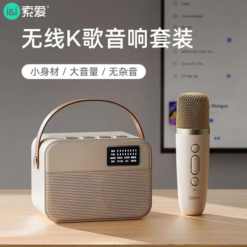 索爱SK3家庭KTV音响套装话筒家用K歌卡拉OK唱歌点歌一体机麦克风
