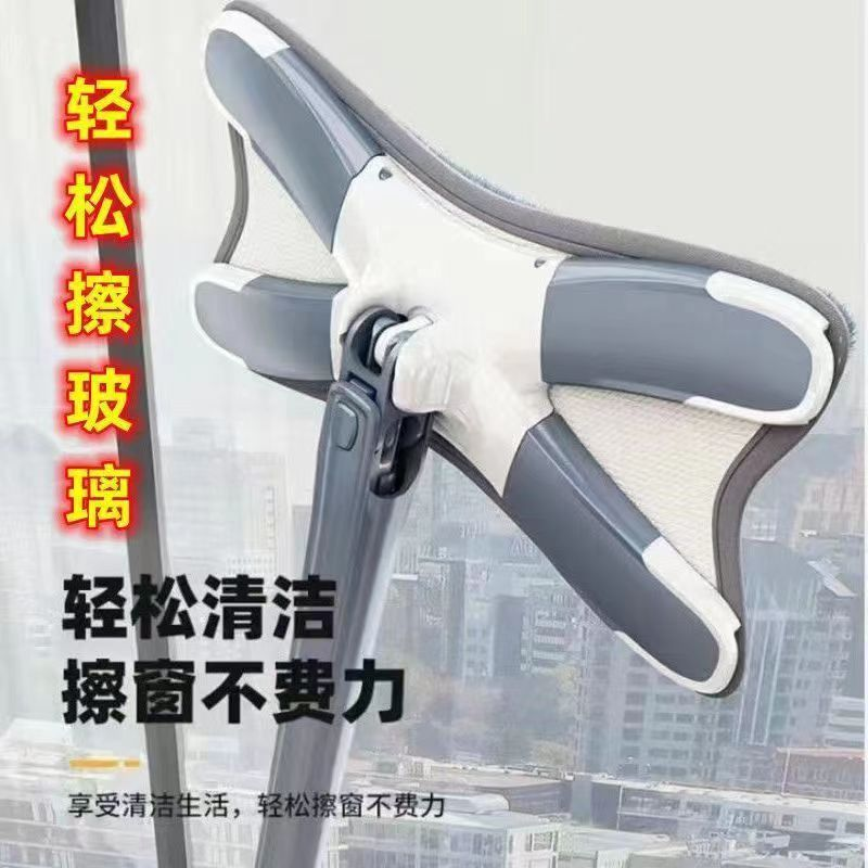 蝴蝶平板拖把免手洗拖地吸水干湿懒人拖神器两用工地清洁Ziy