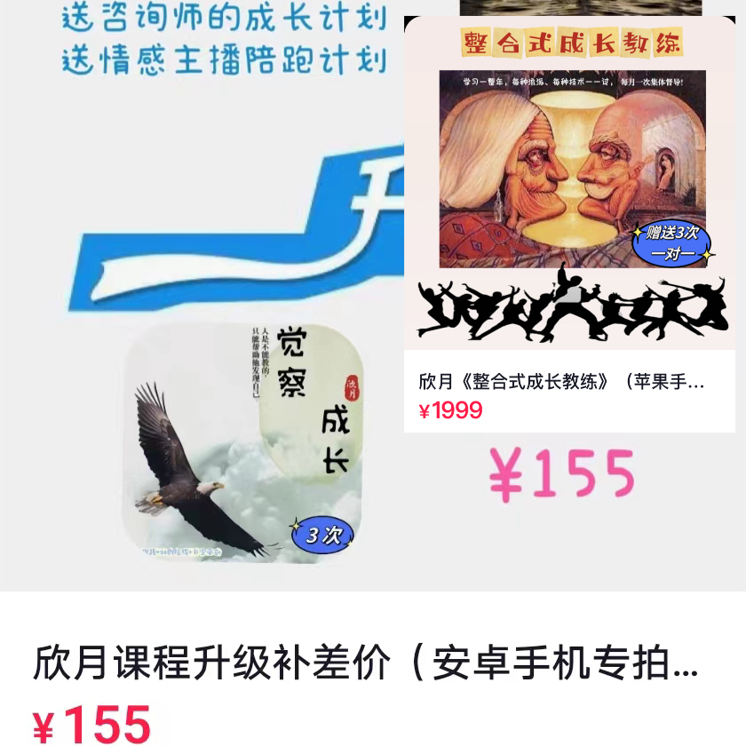 欣月课程升级补差价（安卓手机专拍）