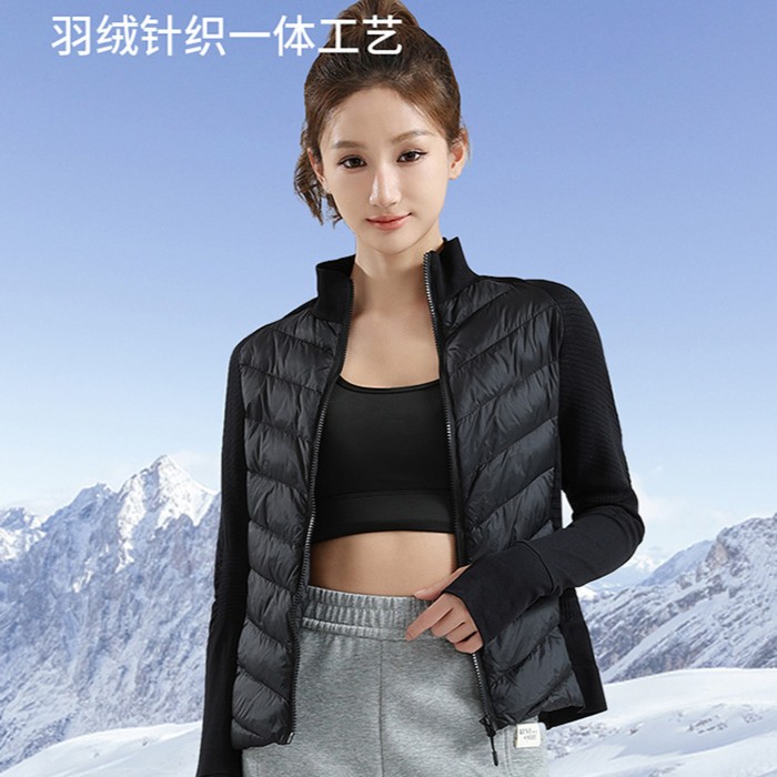 2023年秋冬热推黑金女士瑜伽运动款90白鹅绒服8028HJ-LQW