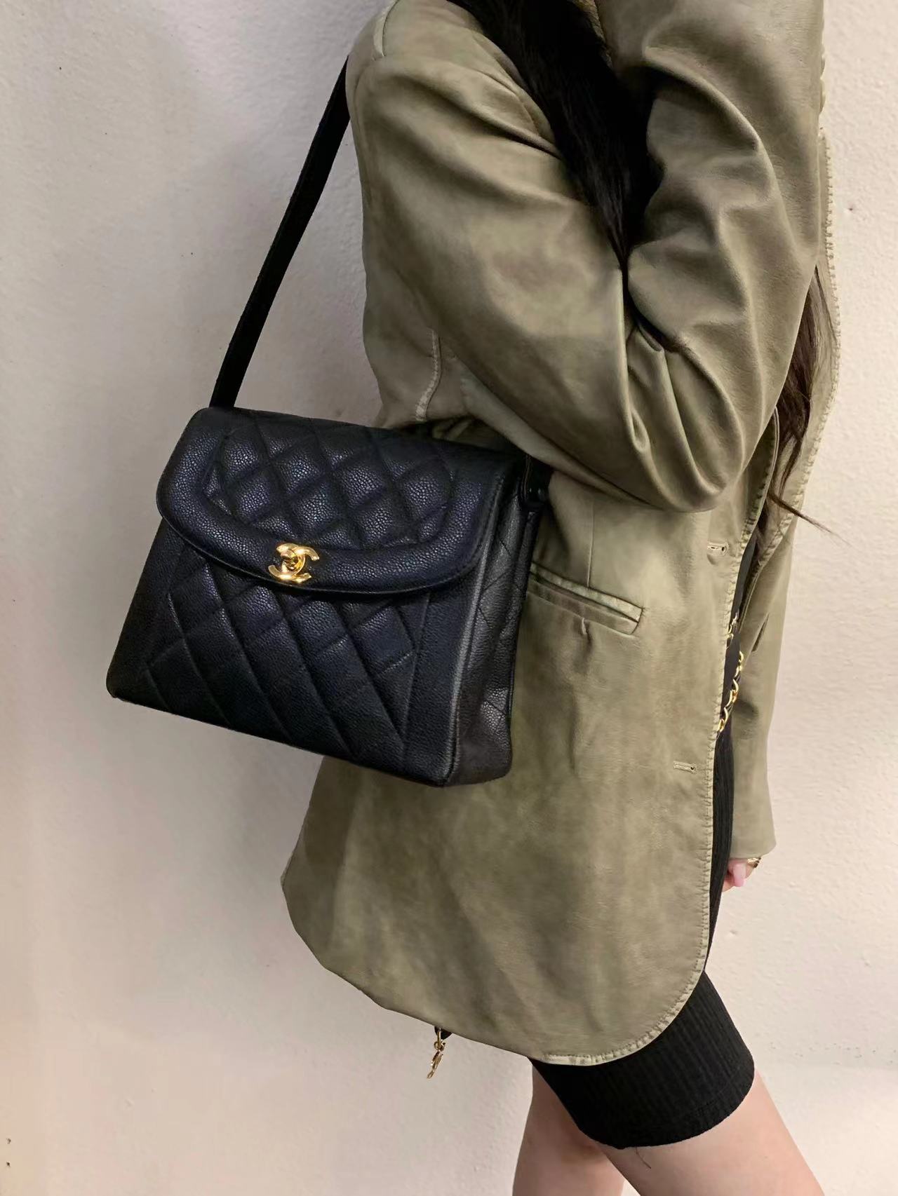 95新  HIHI精选/Chanel 中古戴妃kelly 5开/4833667