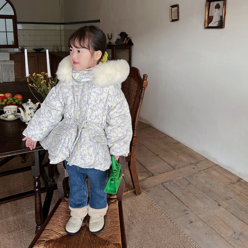 女童2022冬季新款卡通网红加厚女宝宝羽绒服外套毛领HF-DB-228