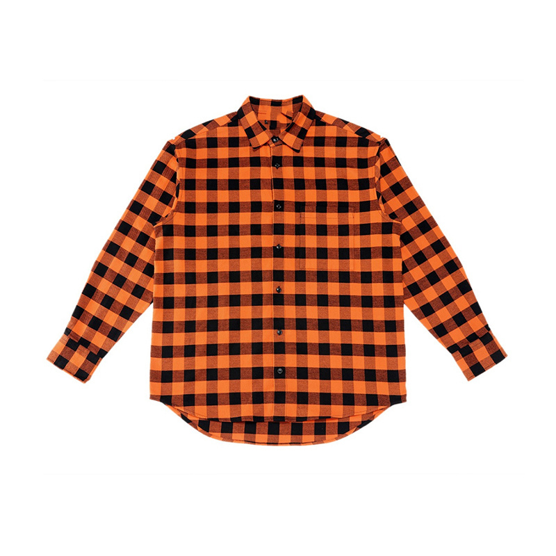 时尚格纹休闲衬衫长袖男款春秋季男士潮流经典衬衣A002-B2CHB3F55