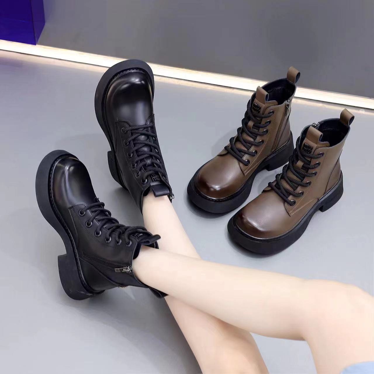 刘胖胖刘胖胖#8172#女士加棉马丁靴休闲百搭