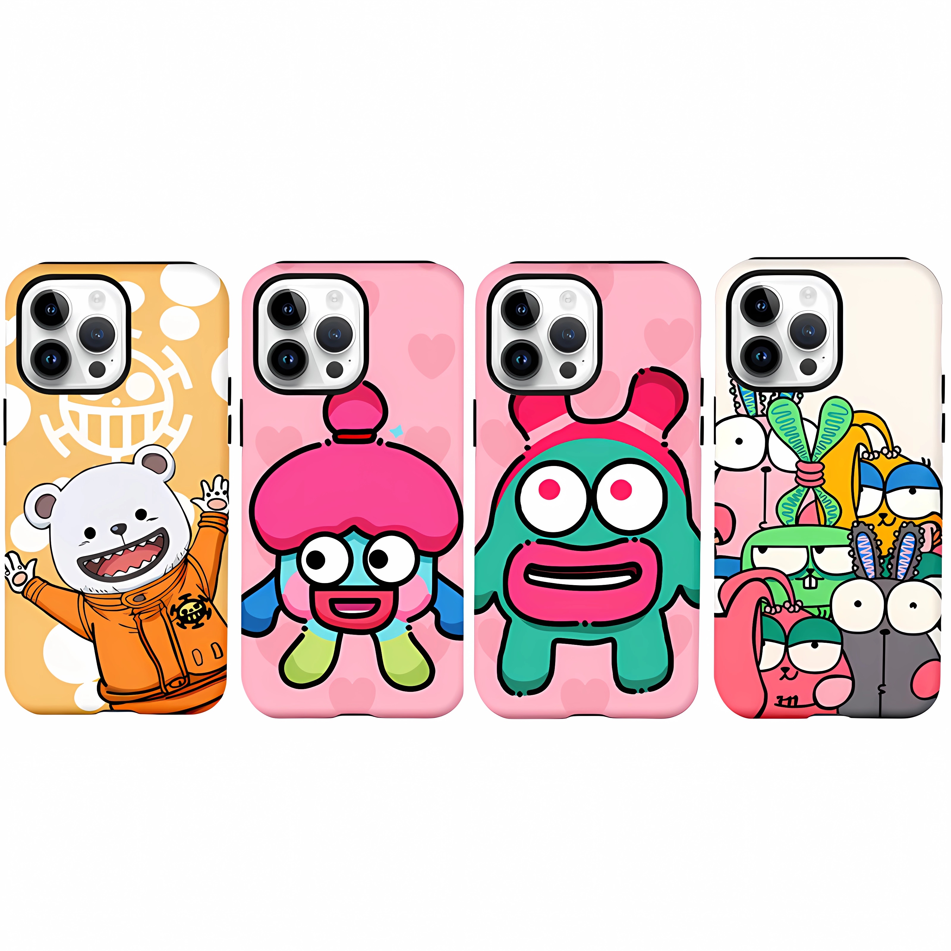 国菲磨砂二合一适用苹果iphone15promax可爱14全包13卡通手机壳