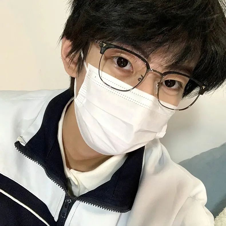 痞帅半框镜近视眼镜男学生防蓝光辐射高颜值护目平光镜架专业定制