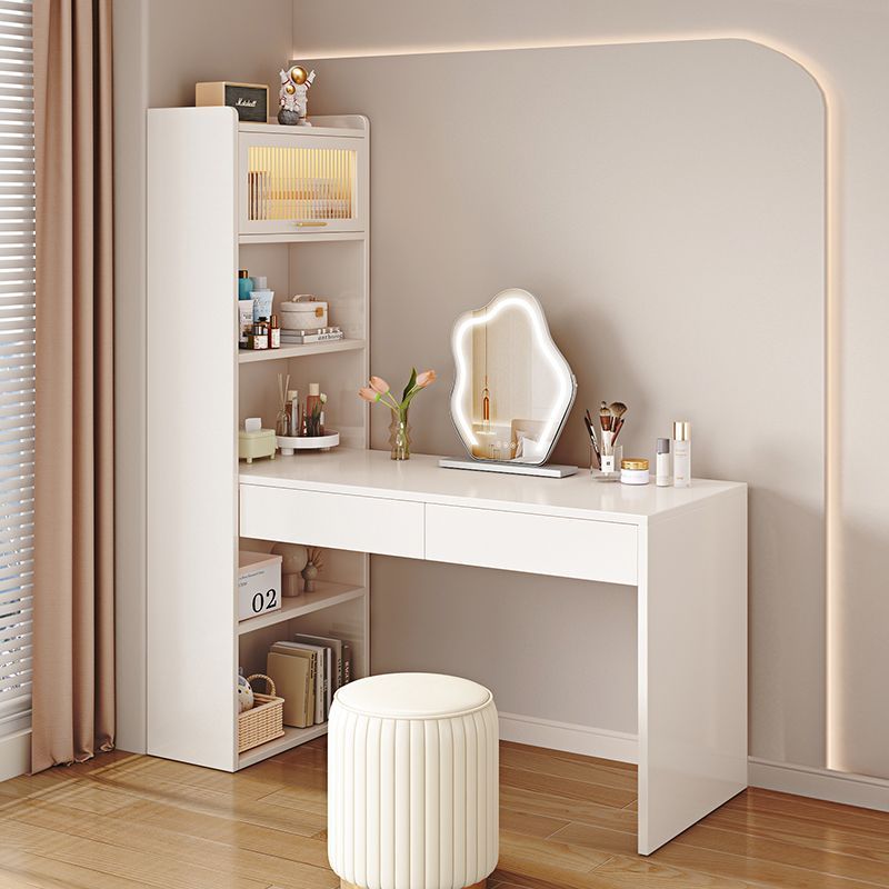2024款实木梳妆台卧室化妆台化妆桌一体奶油风梳妆桌化妆柜收纳柜