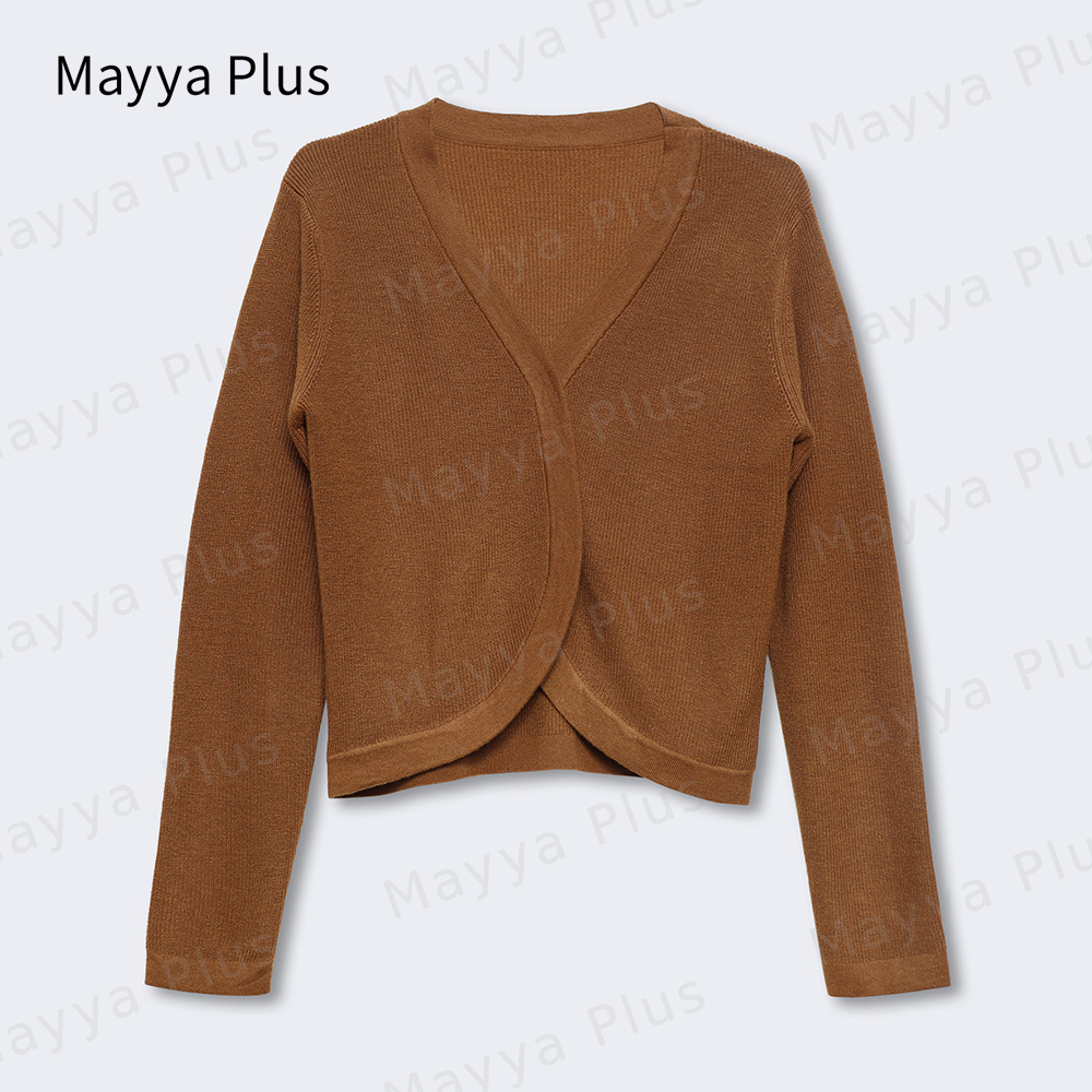 【冰美式】Mayya Plus时尚气质新品显瘦遮肉百搭休闲开衫32337057B