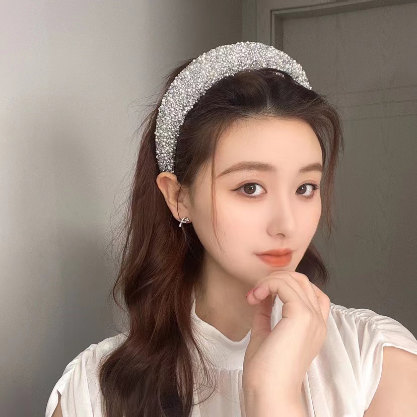 优雅水晶发箍百搭简约个性网红时尚轻奢满钻女士休闲气质头饰百搭