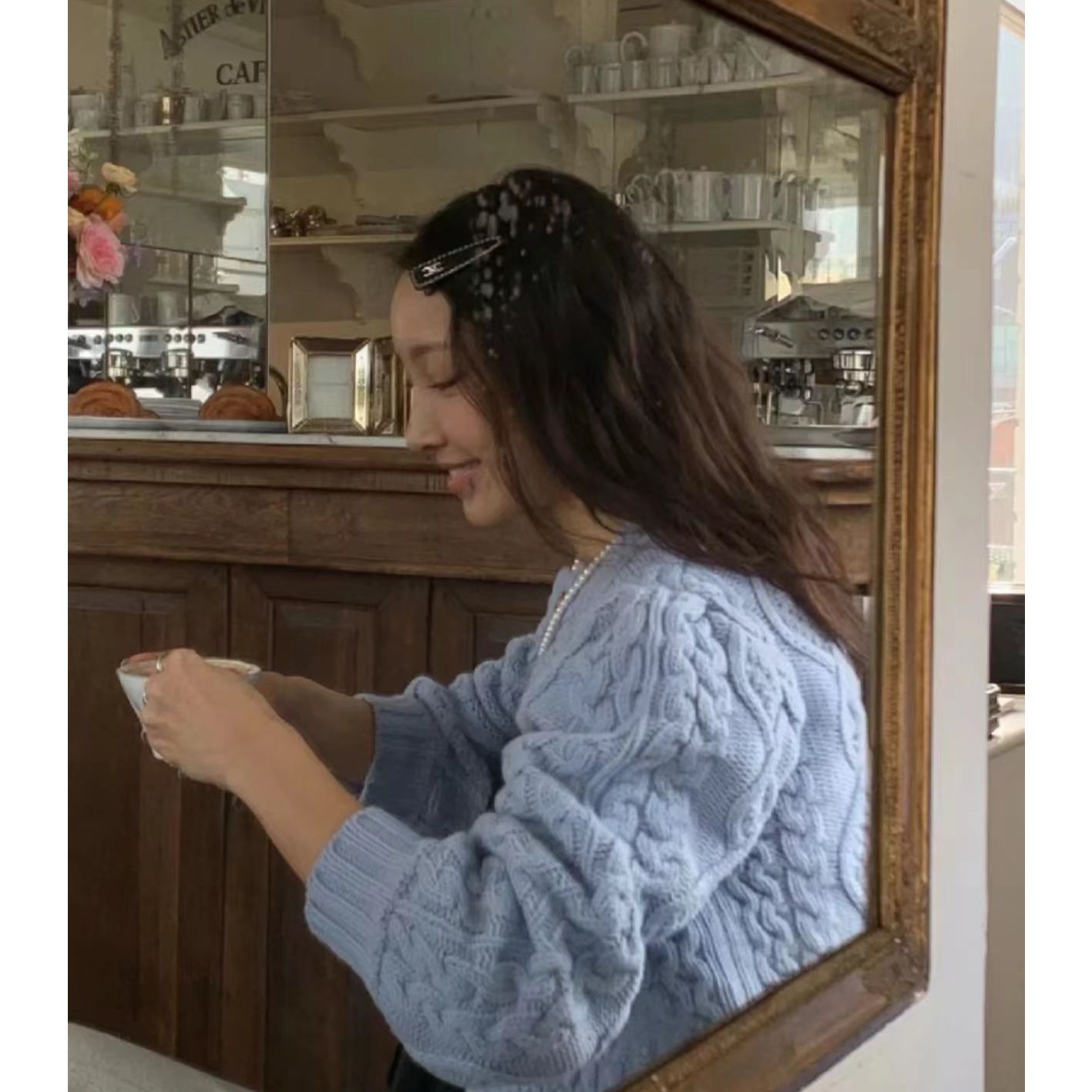 L-3121#NEWPOST#韩系软糯麻花毛衣开衫(福利)复古休闲减龄针织衫