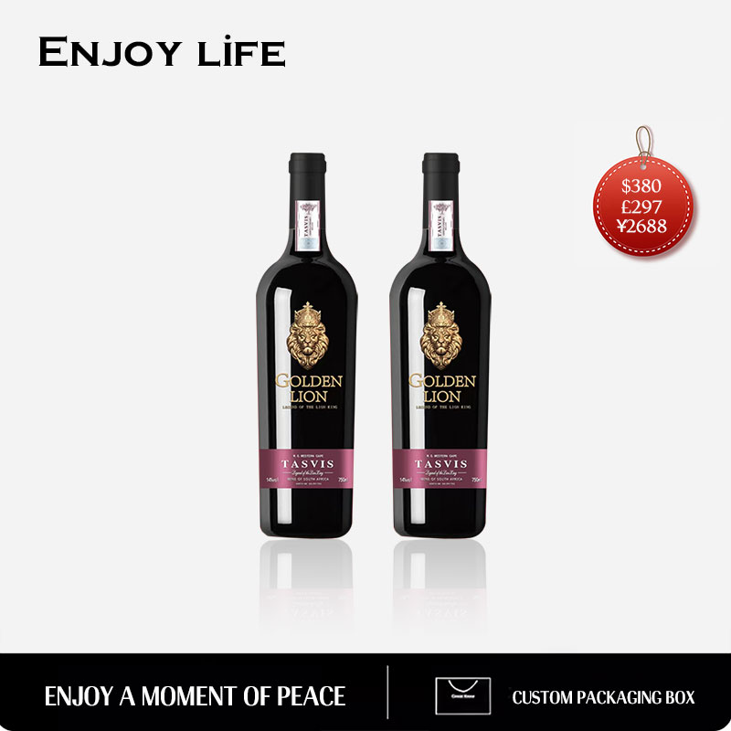 TOP-SELLING狮王传奇佳酿干红葡萄酒金属标木盒装750ml*2瓶