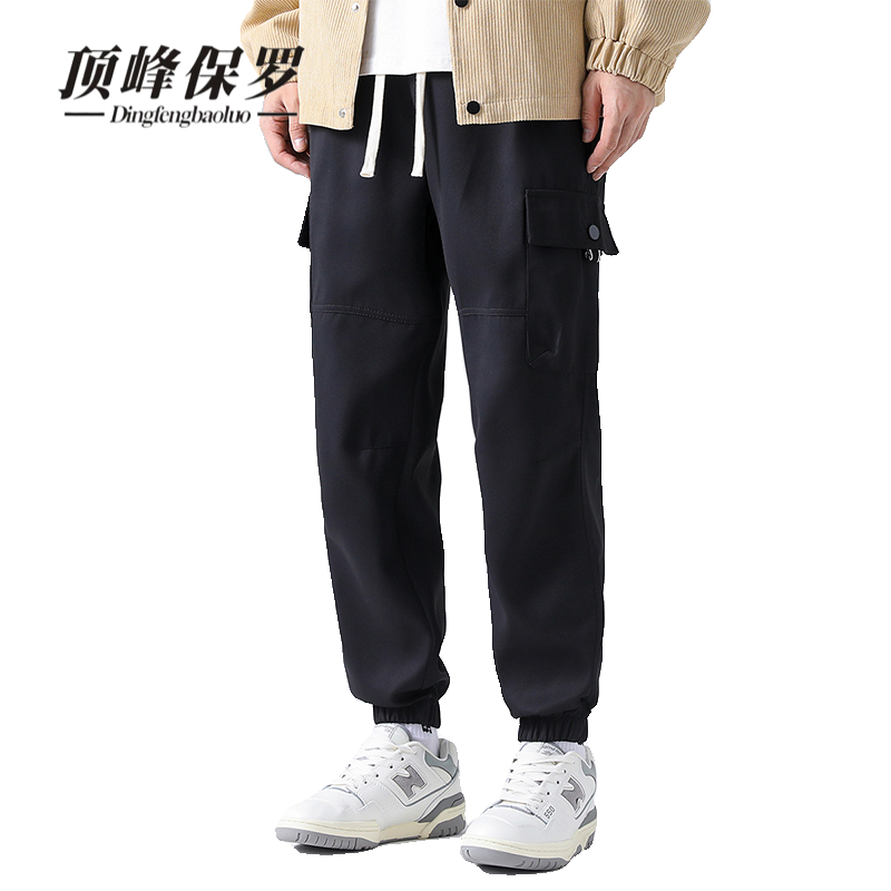 2024新款秋冬裤子复古多口袋百搭阔腿工装休闲长裤8527JR
