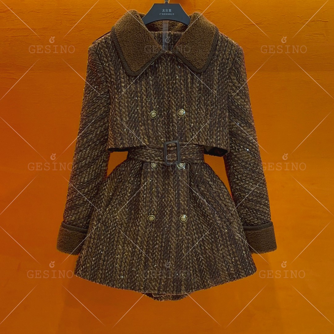 冬季限定丨白鸭绒女装经典气质充绒外套 G-0356